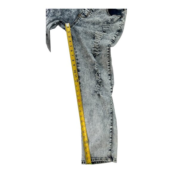 JW Signature Denim Jumpsuit Women's Size Large, Butterfly, Embroidered, Y2K Jean - Picture 9 of 11